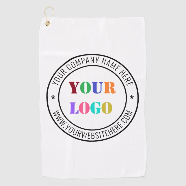 Custom Business Logo Company Stamp - Personalized  Golf Towel (Front)