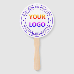 Custom Business Logo Company Stamp  Personalized Hand Fan