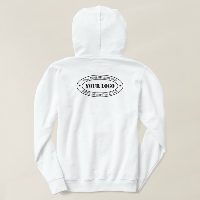 Custom Business Logo Company Stamp - Personalized  Hoodie (Design Back)