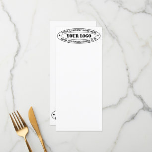 Custom Business Logo Company Stamp - Personalized Menu