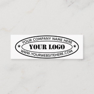 Custom Business Logo Company Stamp  Personalized Mini Business Card