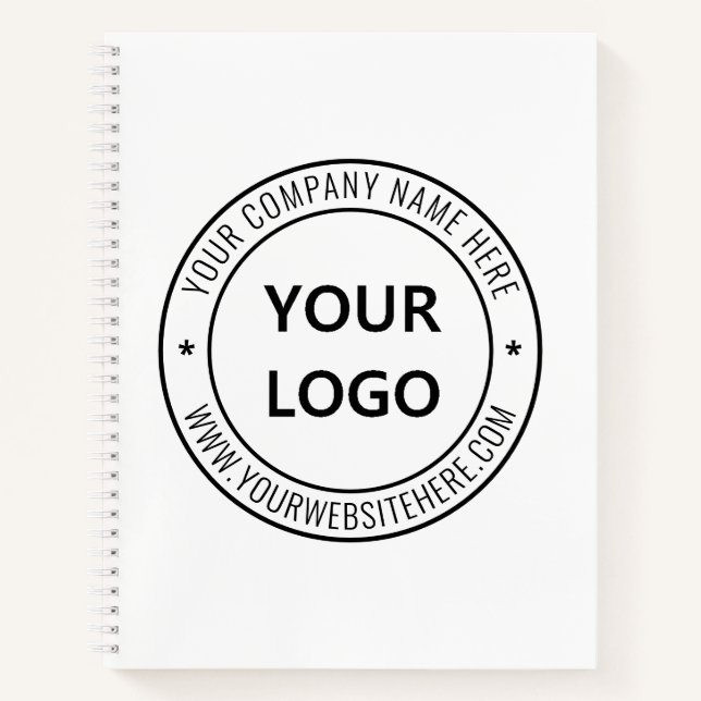 Custom Business Logo Company Stamp - Personalized  Notebook (Front)
