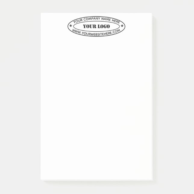 Custom Business Logo Company Stamp - Personalized  Post-it Notes (Front)