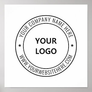 Custom Business Logo Company Stamp - Personalized Poster