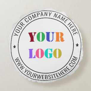 Custom Business Logo Company Stamp - Personalized  Round Pillow