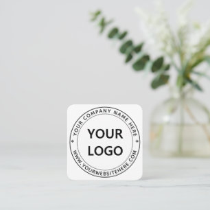 Custom Business Logo Company Stamp Personalized  Square Business Card