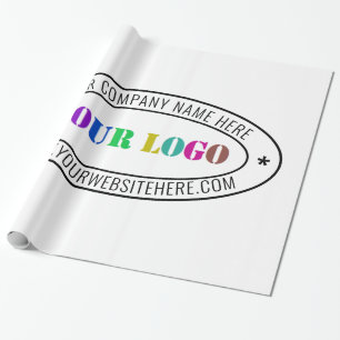 Custom Business Logo Company Stamp - Personalized Wrapping Paper