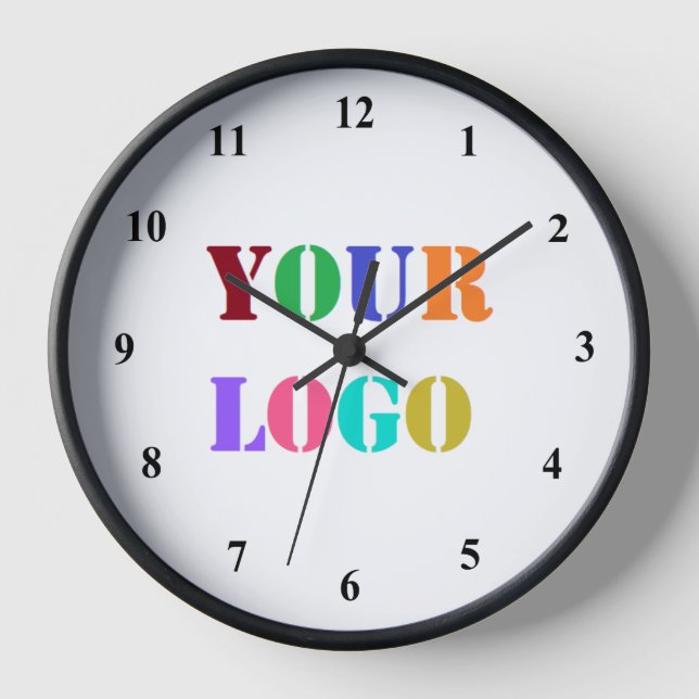 Custom Business Logo Company Wall Clock Example (Front)