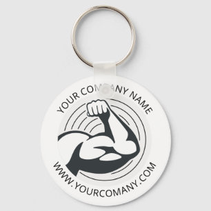 Custom Business Logo Company Website Keychain