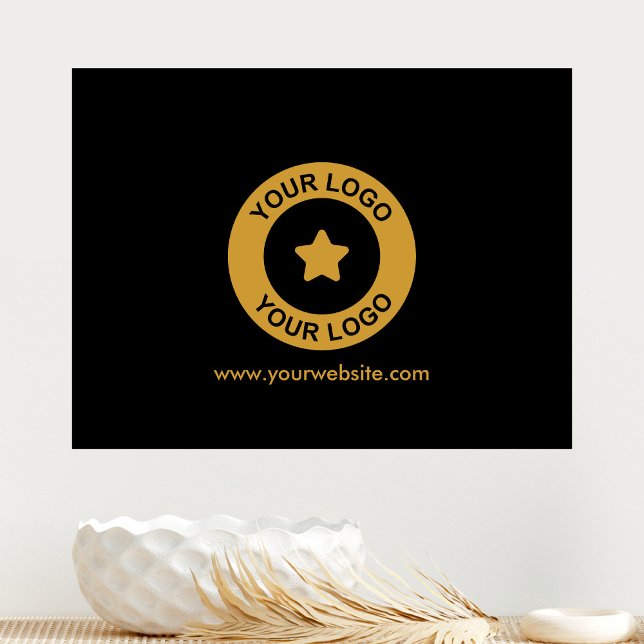 Custom Business Logo Company Website Or Slogan Canvas Print (Creator Uploaded)