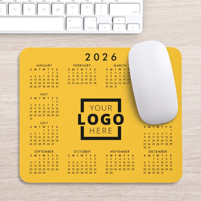 Custom Business Logo Corporate 2026 Calendar Mouse Pad (Creator Uploaded)