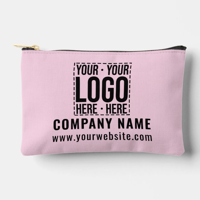Custom Business Logo Corporate Company Modern Cool Accessory Pouch (Front)