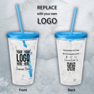 Custom Business Logo Corporate Company Modern Cool Acrylic Tumbler