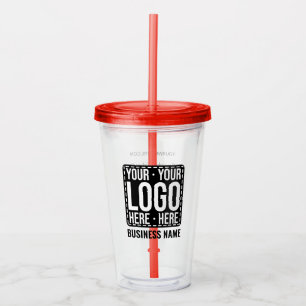Custom Business Logo Corporate Company Modern Cool Acrylic Tumbler