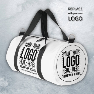 Custom Business Logo Corporate Company Modern Cool Duffle Bag