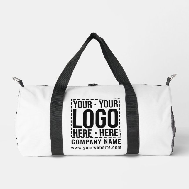 Custom Business Logo Corporate Company Modern Cool Duffle Bag (Front)