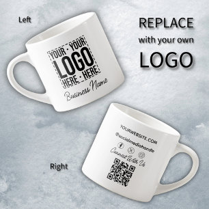 Custom Business Logo Corporate Company Modern Cool Espresso Cup