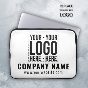 Custom Business Logo Corporate Company Modern Cool Laptop Sleeve