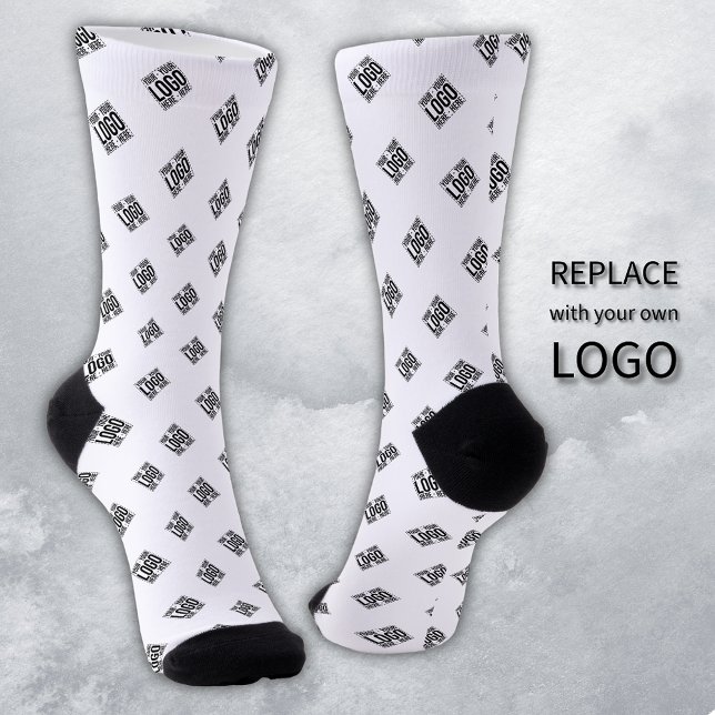 Custom Business Logo Corporate Company Modern Cool Socks (Creator Uploaded)