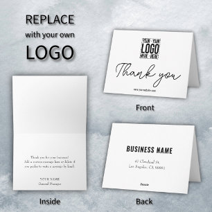 Custom Business Logo Corporate Company Modern Cool Thank You Card