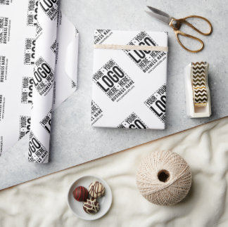 Custom Business Logo Corporate Company Modern Cool Wrapping Paper