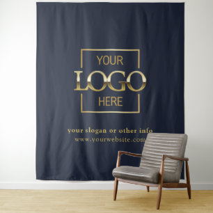 Custom Business Logo Corporate Event Backdrop Tapestry
