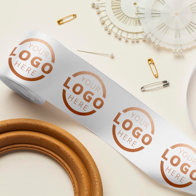 Custom Business Logo Corporate Marketing Promo Satin Ribbon (Creator Uploaded)