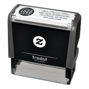 Custom Business Logo Corporate Return Address Self-inking Stamp