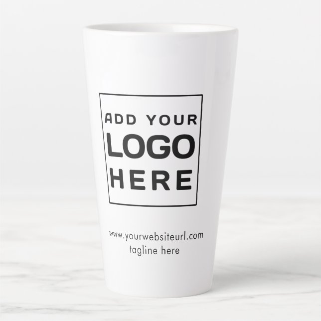 Custom Business Logo Corporate Swag Latte Mug (Front)