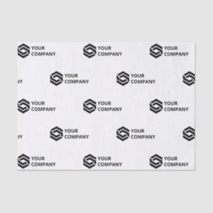 Custom Business Logo Corporate White Tissue Paper
