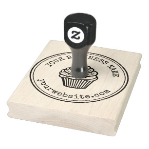 Custom Business Logo Cupcake Rubber Stamp