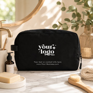 Custom Business Logo Cute Stylish Cool Black Dopp Kit