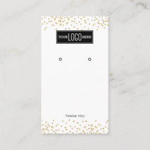 Custom Business Logo Earring Display Card