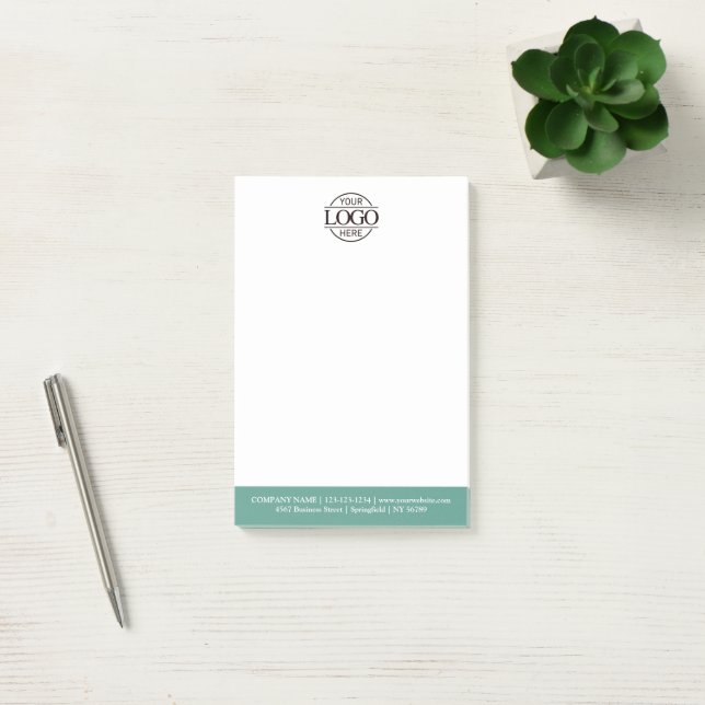 Custom Business Logo Elegant Simple Professional  Post-it Notes (Office)