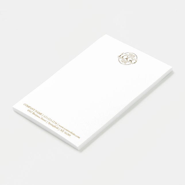 Custom Business Logo Elegant Simple Professional  Post-it Notes (Angled)