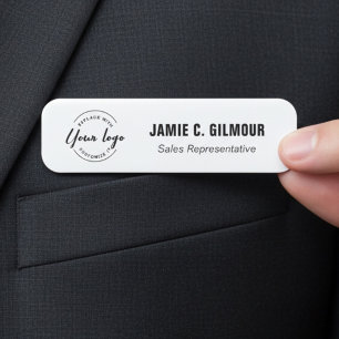 Custom Business logo Employee Magnetic Name Tag