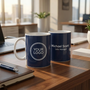 Custom Business Logo Employee Name  Coffee Mug