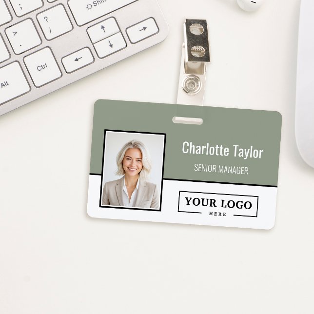 Custom Business Logo Employee Photo Badge (Creator Uploaded)