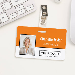 Custom Business Logo Employee Photo Badge