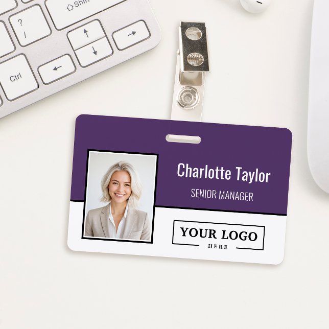 Custom Business Logo Employee Photo Badge (Creator Uploaded)
