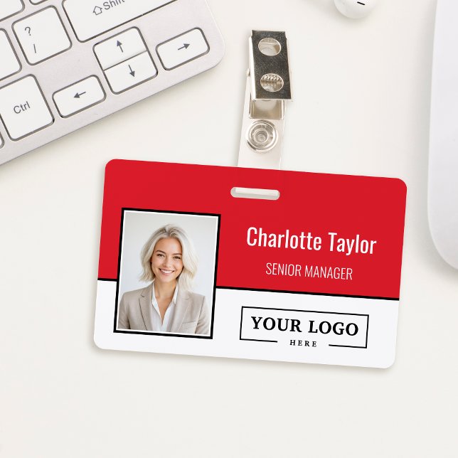 Custom Business Logo Employee Photo Badge (Creator Uploaded)
