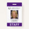 Custom Business Logo Employee Purple Photo ID