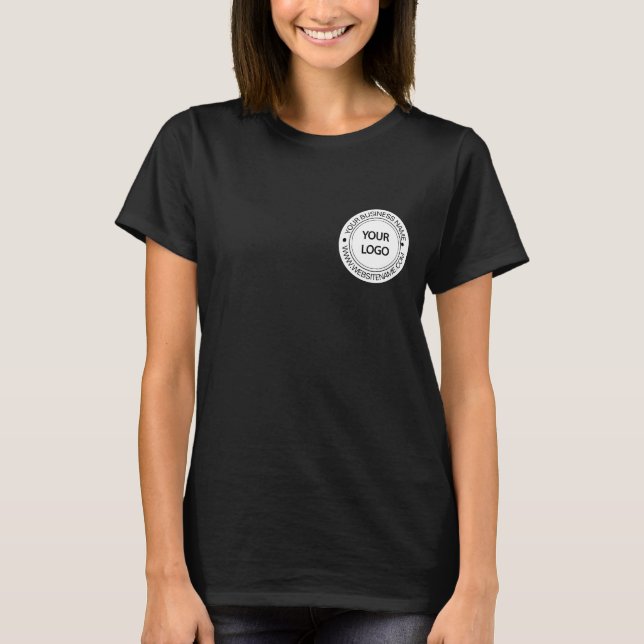Custom Business Logo Employee Staff | back & front T-Shirt (Front)
