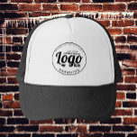 Custom Business Logo Employee Staff Company Black Trucker Hat<br><div class="desc">Feel free to personalize and customize this custom business logo employee staff company black trucker hat. Edit options are available.</div>