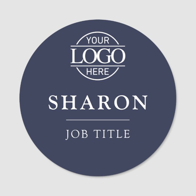 Custom Business Logo Employee Staff Magnetic Name Tag (Front)