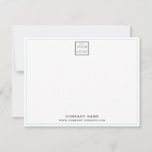 Custom Business Logo Green Border Company Name  Card