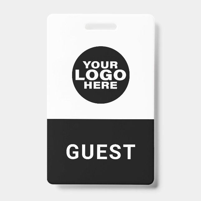 Custom Business Logo Guest Visitor Pass Badge (Front)