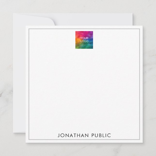 Custom Business Logo Here Name Modern Template (Front)