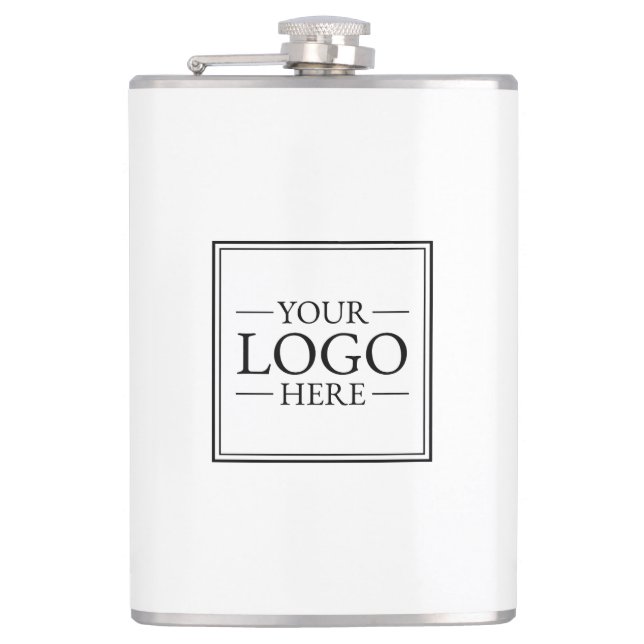 Custom Business Logo Hip Flask (Front)