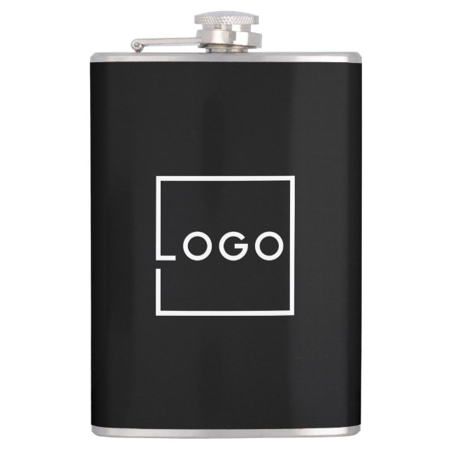 Custom Business Logo Hip Flask (Front)